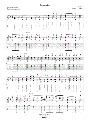 Barcarolle by Giuseppe Torrisi - Sheet Music