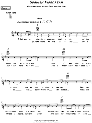 Spanish Pipedream by John Prine - Sheet Music