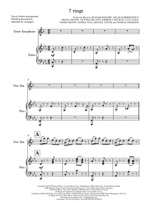 7 rings - Tenor Saxophone & Piano