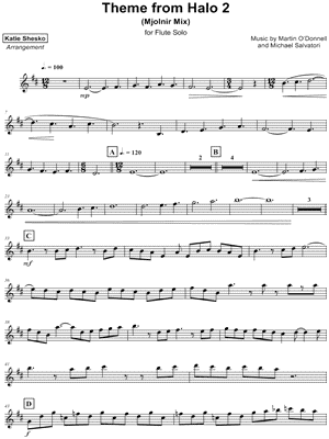 Theme from Halo 2 (Mjolnir Mix) by Katie Shesko - Sheet Music