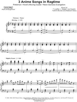 3 Anime Songs in Ragtime