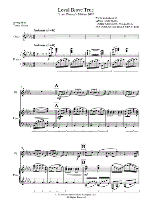 Loyal Brave True - Oboe & Piano