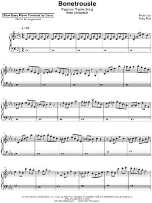 Bonetrousle [Slow Easy Piano Tutorial]