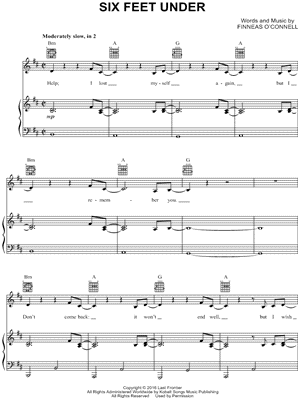 Six Feet Under by Billie Eilish - Sheet Music