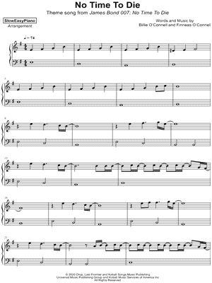 No Time to Die by SlowEasyPiano - Sheet Music