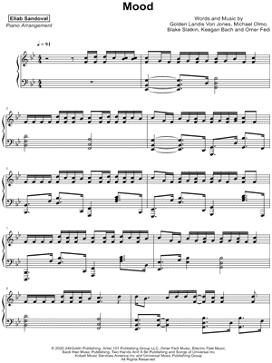 Mood by Eliab Sandoval - Sheet Music