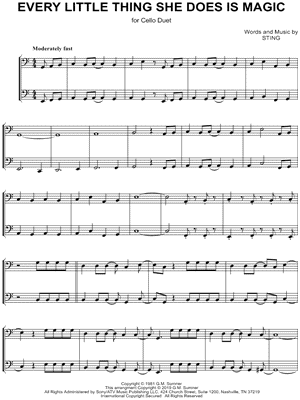 Every Little Thing She Does Is Magic - Cello Duet