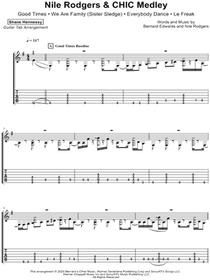 Nile Rodgers & Chic Medley by Shane Hennessy - Sheet Music