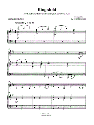 Kingsfold - F Instrument & Piano