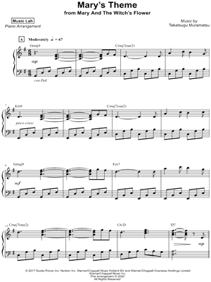 Mary's Theme by Music Lah - Sheet Music