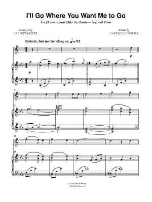 I'll Go Where You Want Me to Go - Eb Instrument & Piano