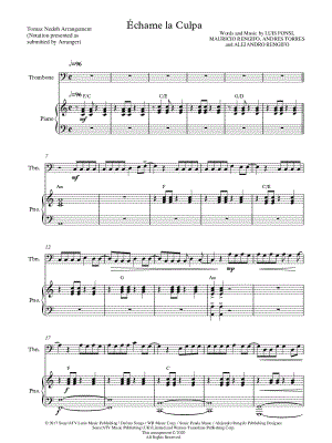 Échame la Culpa - Trombone & Piano