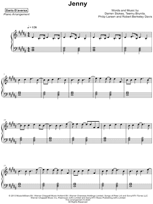 Jenny by Dario D'aversa - Sheet Music