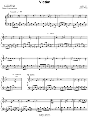 Victim by Lucas King - Sheet Music