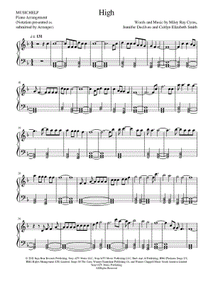 High by MUSICHELP - Sheet Music