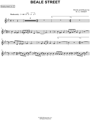 Beale Street Blues - C Instrument