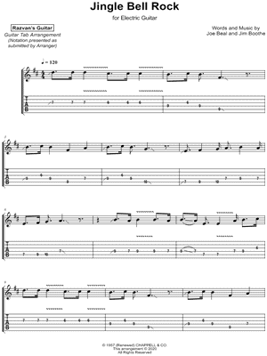 Jingle Bell Rock by Razvan's Guitar - Sheet Music