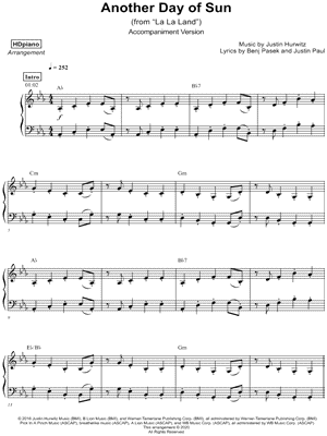 Another Day of Sun [accompaniment version]