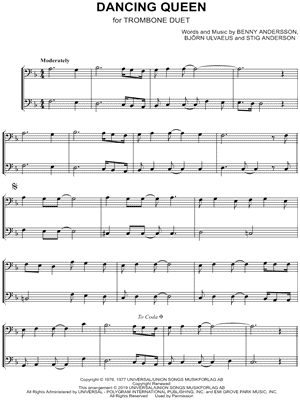 Dancing Queen - Trombone Duet