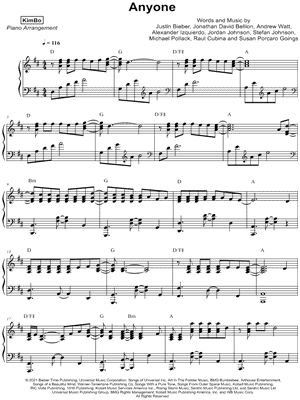 Anyone by KimBo - Sheet Music