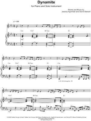 Dynamite - Piano Accompaniment