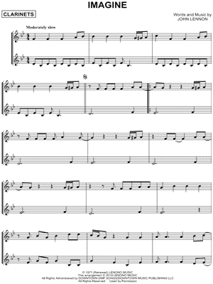 Imagine - Clarinet Duet