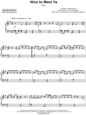 Nice to Meet Ya by Jennifer Eklund - Sheet Music