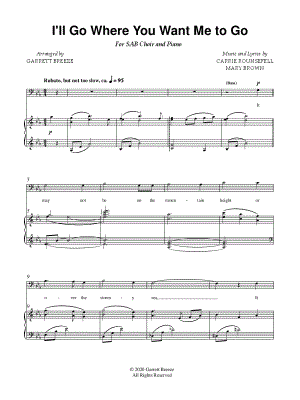 I'll Go Where You Want Me to Go by Garrett Breeze - Sheet Music