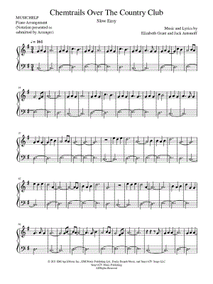 Chemtrails over the Country Club [slow easy] by MUSICHELP - Sheet Music