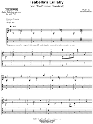 Isabella's Lullaby by AcousticOST - Sheet Music
