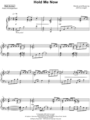 Hold Me Now by Neil Archer - Sheet Music