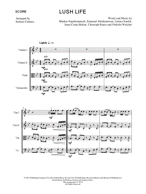Lush Life by Zara Larsson - Sheet Music