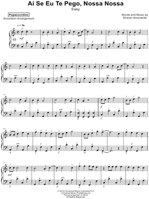 Ai Se Eu Te Pego [easy]