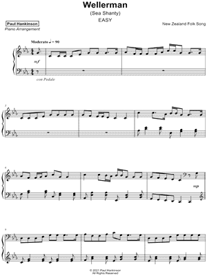 Wellerman [easy] by Paul Hankinson - Sheet Music