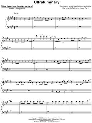 Ultraluminary [Slow Easy Piano Tutorial] by Dario D'aversa - Sheet Music