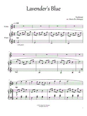 Lavender's Blue - Violin & Piano