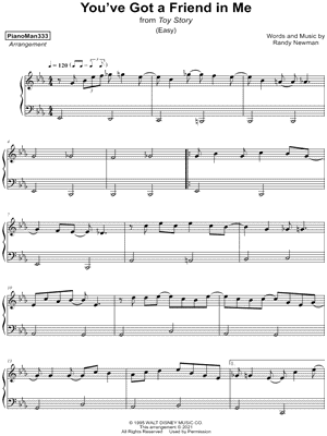 You've Got a Friend in Me [easy] by PianoMan333 - Sheet Music