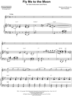 Fly Me to the Moon - Piano Accompaniment by Tomaz Nedoh - Sheet Music