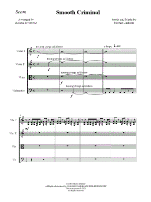 Smooth Criminal by Bojana Jovanovic - Sheet Music