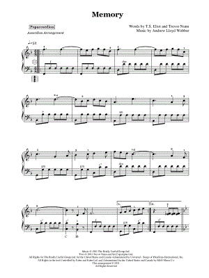 Memory by Popaccordion - Sheet Music
