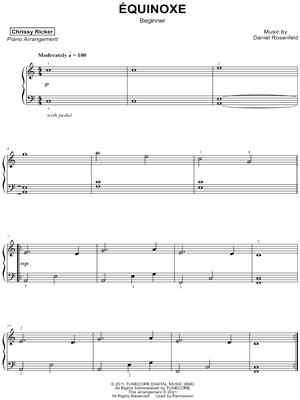 Équinoxe [beginner] by Chrissy Ricker - Sheet Music