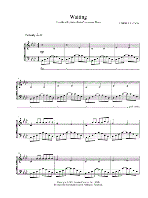 Waiting by Louis Landon - Sheet Music