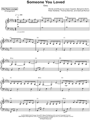 Someone You Loved [easy]