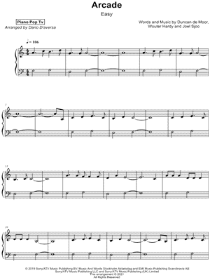 Arcade [easy] by Dario D'aversa - Sheet Music