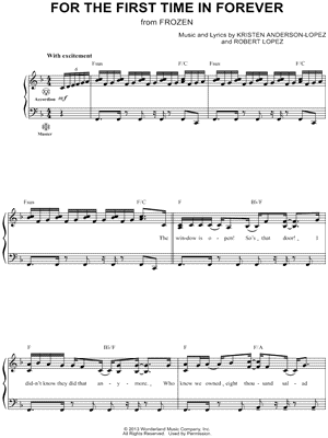 For the First Time in Forever