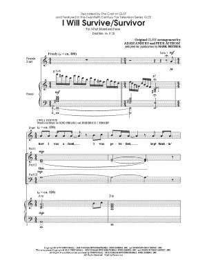 I Will Survive / Survivor from Glee - Sheet Music