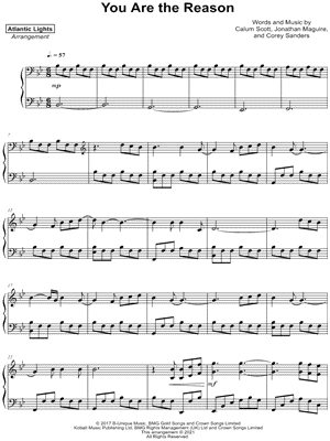 You Are the Reason by Atlantic Lights - Sheet Music