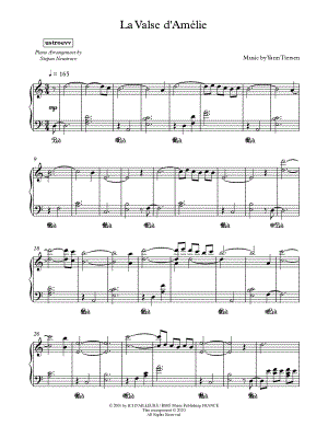 La valse d'Amelie by ustroevv - Sheet Music