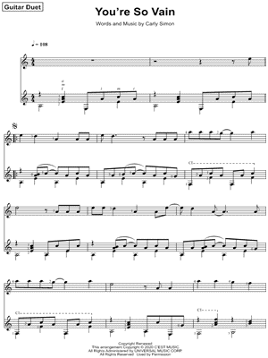 You're So Vain - Guitar Duet