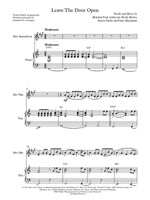 Leave the Door Open - Eb Instrument & Piano by Tomaz Nedoh - Sheet Music